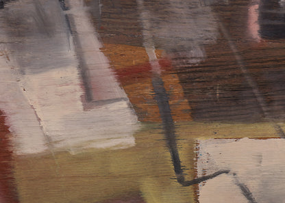Untitled (Abstract in Black, Gray, Umber, and Ochre), Painting, 1956