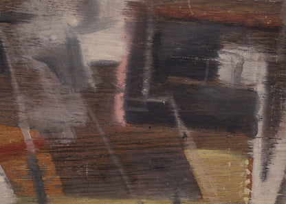 Untitled (Abstract in Black, Gray, Umber, and Ochre), Painting, 1956