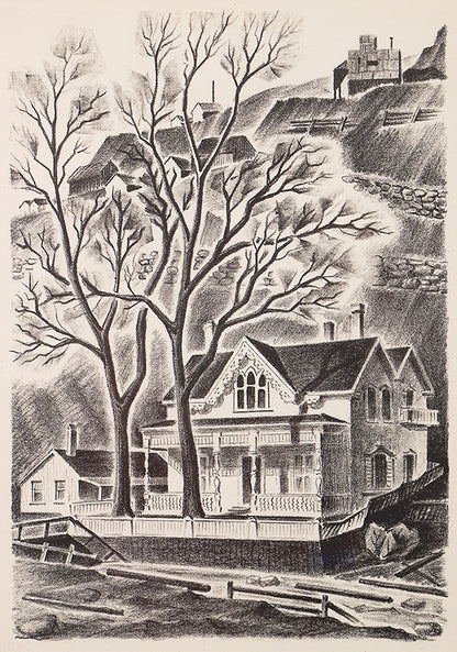 Arnold Ronnebeck (1885-1947) artwork for sale. House at Gregory Point (Colorado); edition of 25, Print, 1937, Denver, Colorado, Art Gallery)