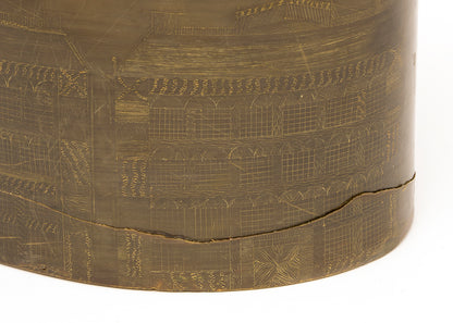 Baleen Box with Incised Maritime Scene, circa 1900