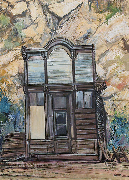 Gertrude Schoeler (1913-2007) artwork for sale. Lone Survivor, Georgetown, CO (Abandoned Building), Painting, 1964, Denver, Colorado, Art Gallery)