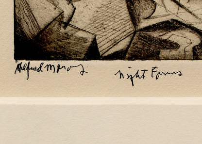 Night Forms (Modernist Landscape), Print, 1945