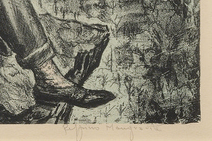 Young Man Who Went West (Man Playing Accordian), Print, circa 1940