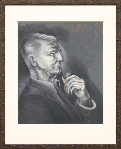 Untitled (Portrait of a Man with Pipe), Painting, circa 1952