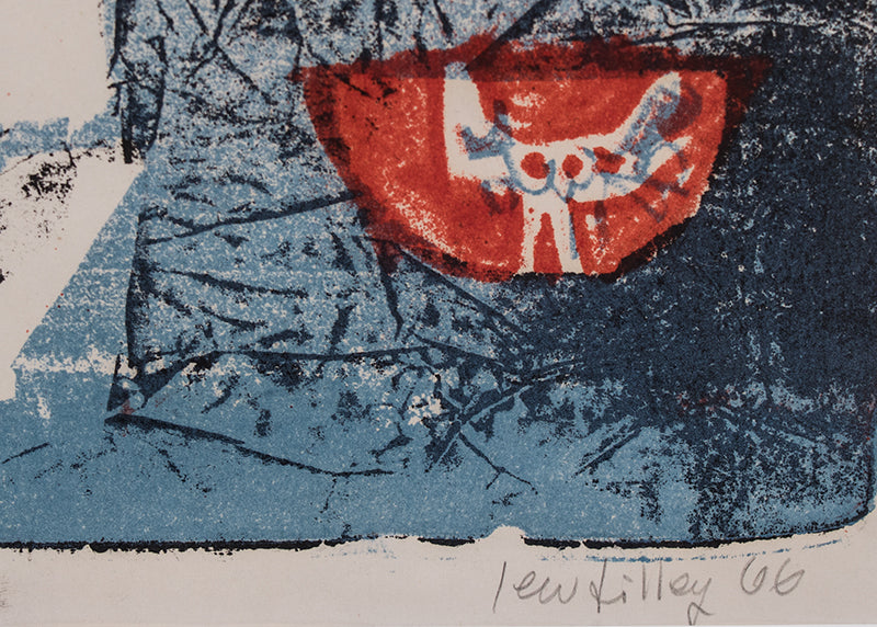 Cycle, 4/5 (Abstract in Blue, Black, White, and Red), Print, 1966