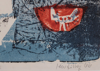 Cycle, 4/5 (Abstract in Blue, Black, White, and Red), Print, 1966