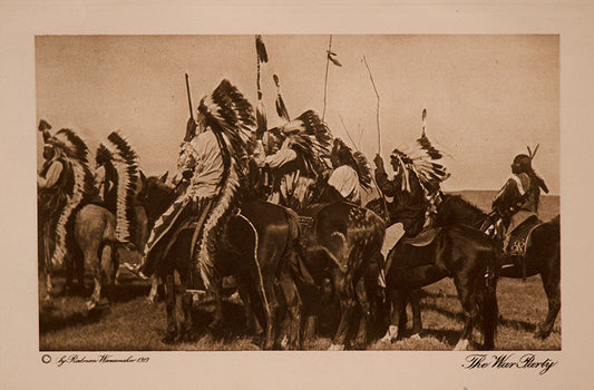 Joseph Dixon (1856-1926) artwork for sale. The War Party, Photogravure, copyright 1913, Denver, Colorado, Art Gallery)