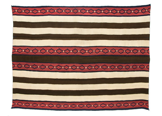 Diné (Navajo) artwork for sale. Chief's Blanket, First Phase Variant Pattern, circa 1850, Denver, Colorado, Art Gallery)