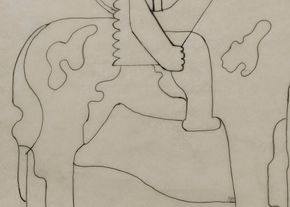 Pinto (Abstract Horse and Rider), Drawing, circa 1933