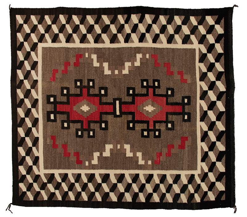 Diné (Navajo) artwork for sale. Trading Post Rug, circa 1940, Denver, Colorado, Art Gallery)