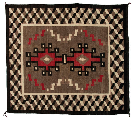 Diné (Navajo) artwork for sale. Trading Post Rug, circa 1940, Denver, Colorado, Art Gallery)
