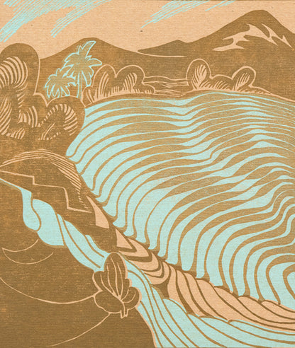 Eve Drewelowe Van Ek (1899-1989) artwork for sale. Pirouetting Paddies, Rice Terraces, Print, Denver, Colorado, Art Gallery)