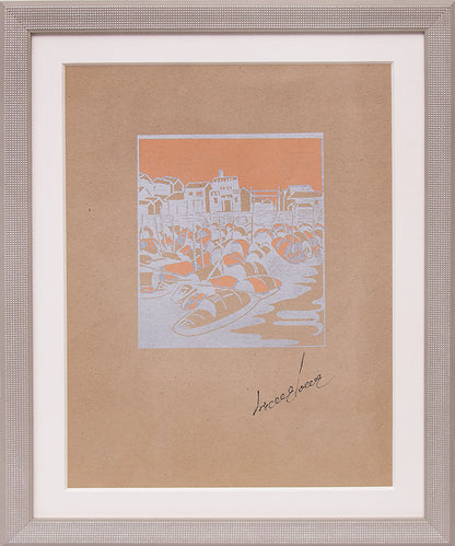 Sampans - Side by Side, Canton, Print, circa 1928