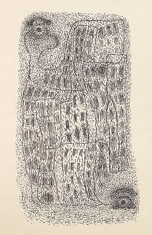Margo Hoff (1910-2008) artwork for sale. Skyscrapers Dancing. Hello., Pen Drawing