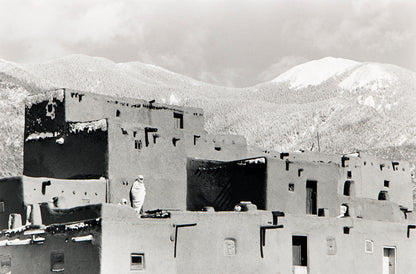 Myron Wood (1921-1999) artwork for sale. Taos Winter, Taos, New Mexico, Photograph, circa 1961, Denver, Colorado, Art Gallery)