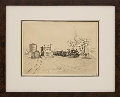 Arizona Junction (Rural Train Depot), Print, 1933