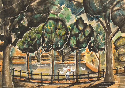 Frank Gates (1904-1998) artwork for sale. Untitled (Duck Pond), Painting, Denver, Colorado, Art Gallery)