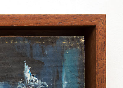 Untitled (Abstract in Black, Blue, White, and Gold), Painting, 1959