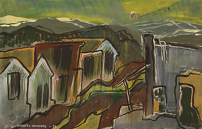 Mildred Hammond (1900-1980) artwork for sale. Cripple Creek, Colorado (Street Scene and Mountains), Painting, 1953, Denver, Colorado, Art Gallery)