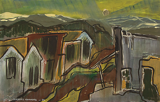 Mildred Hammond (1900-1980) artwork for sale. Cripple Creek, Colorado (Street Scene and Mountains), Painting, 1953, Denver, Colorado, Art Gallery)