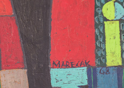 Medea & the Web of Entanglement (Interior Scene with Six Women), Painting, 1968