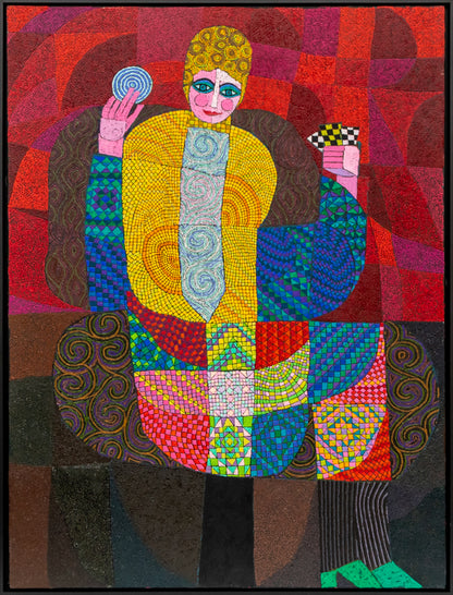 The Fortune Teller (Semi Abstract Woman), Painting, 1991
