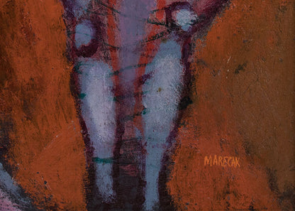 Fertility Goddesses (Three Nude Women), Painting, 1950
