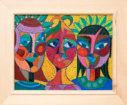 The Three Fates Thinking Mysterious Thoughts, Painting, 1987