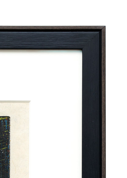Shapes (Abstract in Black, Umber, Chartreuse, and Blue), Print, circa 1960-1980