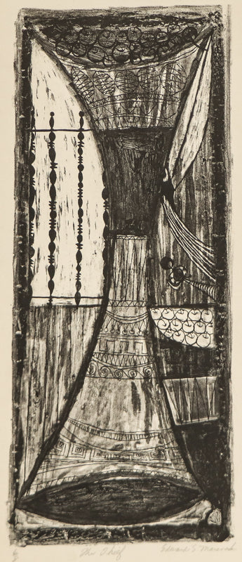 Edward Marecak (1919-1993) artwork for sale. The Thief (Black and White Abstract), Print, Denver, Colorado, Art Gallery)