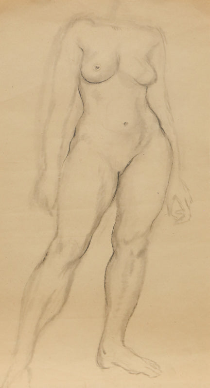 Edward Marecak (1919-1993) artwork for sale. Untitled (Female Nude Figure), Drawing, Denver, Colorado, Art Gallery)