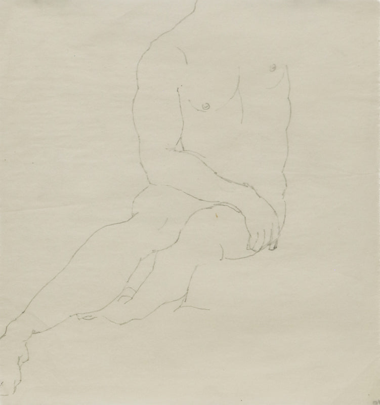 Edward Marecak (1919-1993) artwork for sale. Untitled (Nude Male Figure), Drawing, Denver, Colorado, Art Gallery)