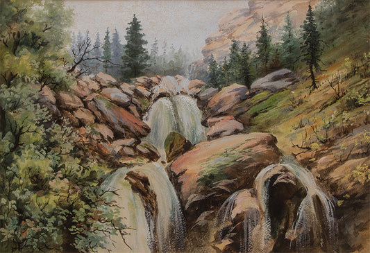 Maude Leach (1870-1927) artwork for sale. Untitled (Mountain River), Painting, circa 1915, Denver, Colorado, Art Gallery)