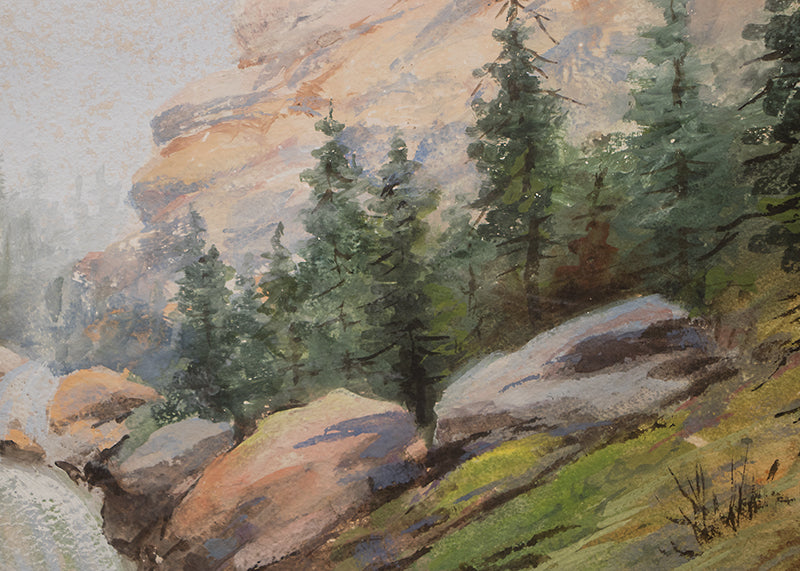 Untitled (Mountain River), Painting, circa 1915