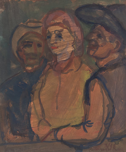 Morgan Wagner (1917-1950) artwork for sale. Ranchers (Three Figures), Painting, 1948, Denver, Colorado, Art Gallery)
