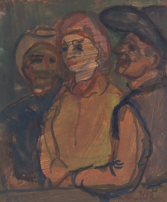 Morgan Wagner (1917-1950) artwork for sale. Ranchers (Three Figures), Painting, 1948, Denver, Colorado, Art Gallery)