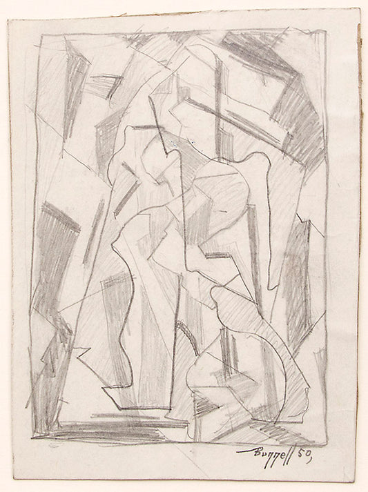 Charles Bunnell (1897-1968) artwork for sale. Untitled Abstract (Study for Sacred Family), Drawing, 1950, Denver, Colorado, Art Gallery)
