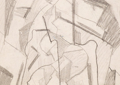 Untitled Abstract (Study for Sacred Family), Drawing, 1950