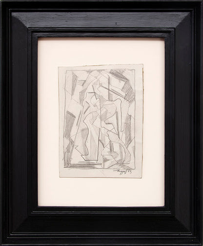 Untitled Abstract (Study for Sacred Family), Drawing, 1950