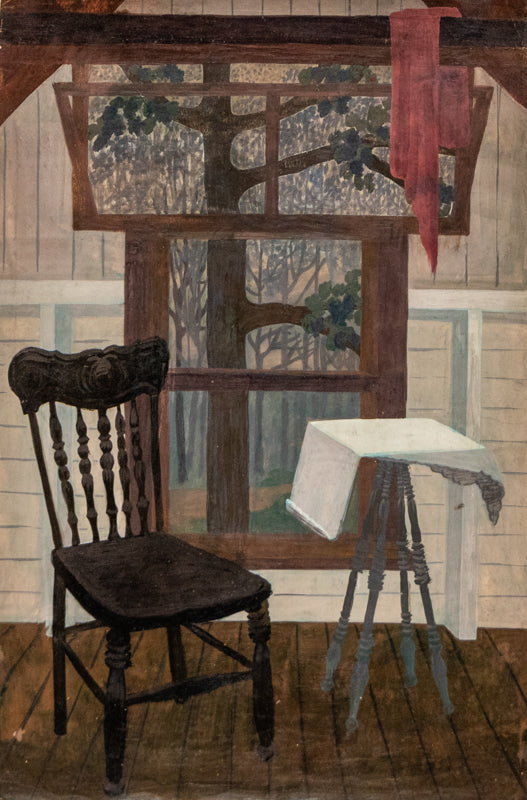Margo Hoff (1910-2008) artwork for sale. Summer Studio, 23, Casein Painting