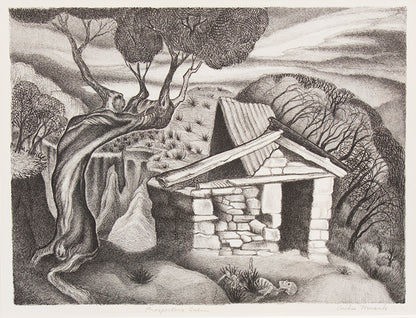 Archie Musick (1902-1978) artwork for sale. Prospector's Cabin (Mountain Cabin), Print, circa 1937, Denver, Colorado, Art Gallery)