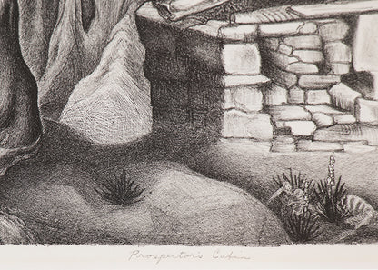 Prospector's Cabin (Mountain Cabin), Print, circa 1937