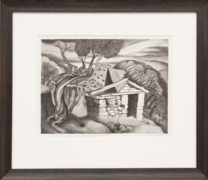 Prospector's Cabin (Mountain Cabin), Print, circa 1937
