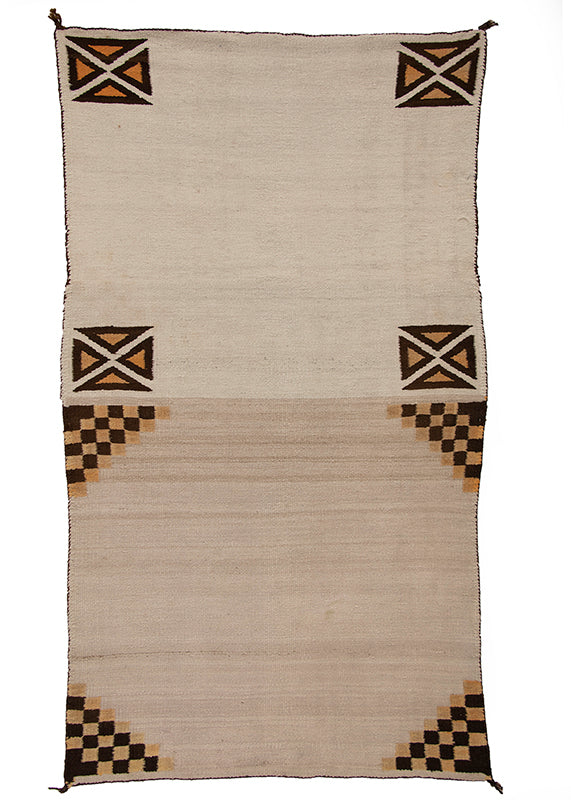 Diné (Navajo) artwork for sale. Double Saddle Blanket, circa 1925, Denver, Colorado, Art Gallery)