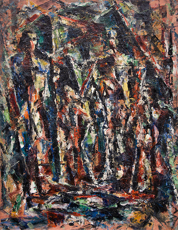 Charles Bunnell (1897-1968) artwork for sale. Untitled (Sacred Family), Painting, circa 1950, Denver, Colorado, Art Gallery)