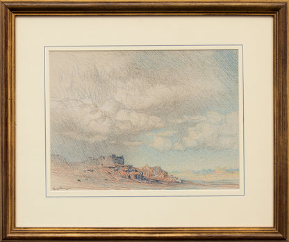 Untitled (Storm Over Desert Landscape, Arizona), Drawing, 1924