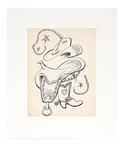 Hat, Saddle and Boot #1, Painting, circa 1933