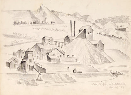 Arnold Ronnebeck (1885-1947) artwork for sale. Gold Coin Mines Company, Nevadaville, Colorado, Drawing, 1933, Denver, Colorado, Art Gallery)