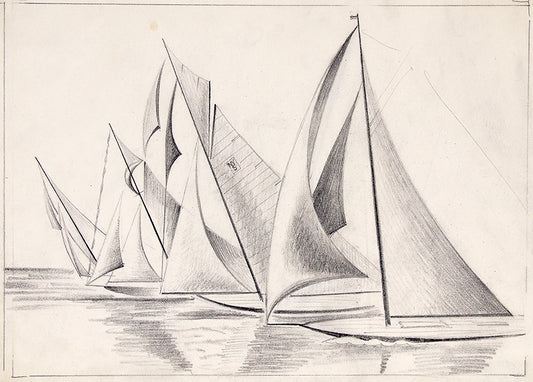Arnold Ronnebeck (1885-1947) artwork for sale. Sailboats, Painting, circa 1932-1936, Denver, Colorado, Art Gallery)