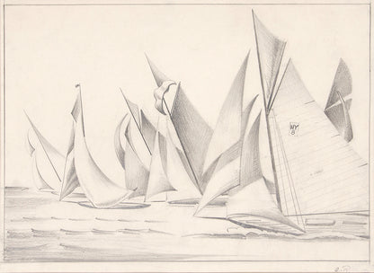 Arnold Ronnebeck (1885-1947) artwork for sale. Sailboat Races, Painting, circa 1932-1936, Denver, Colorado, Art Gallery)